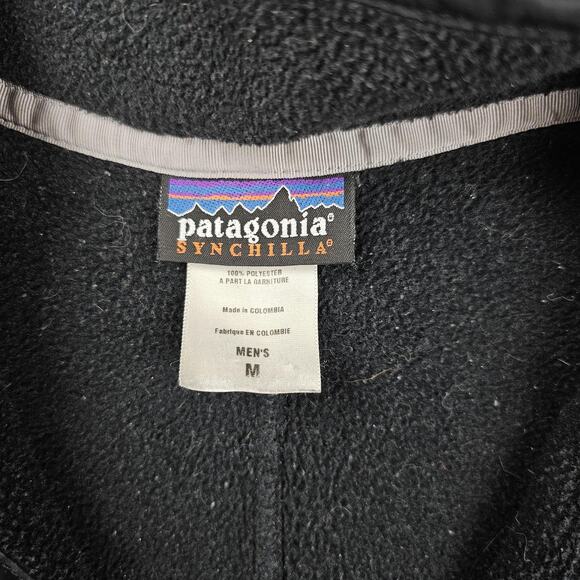 Patagonia Synchilla Jacket Mens Medium Fleece Full Zip Outdoor Hiking Pockets - Picture 3 of 6